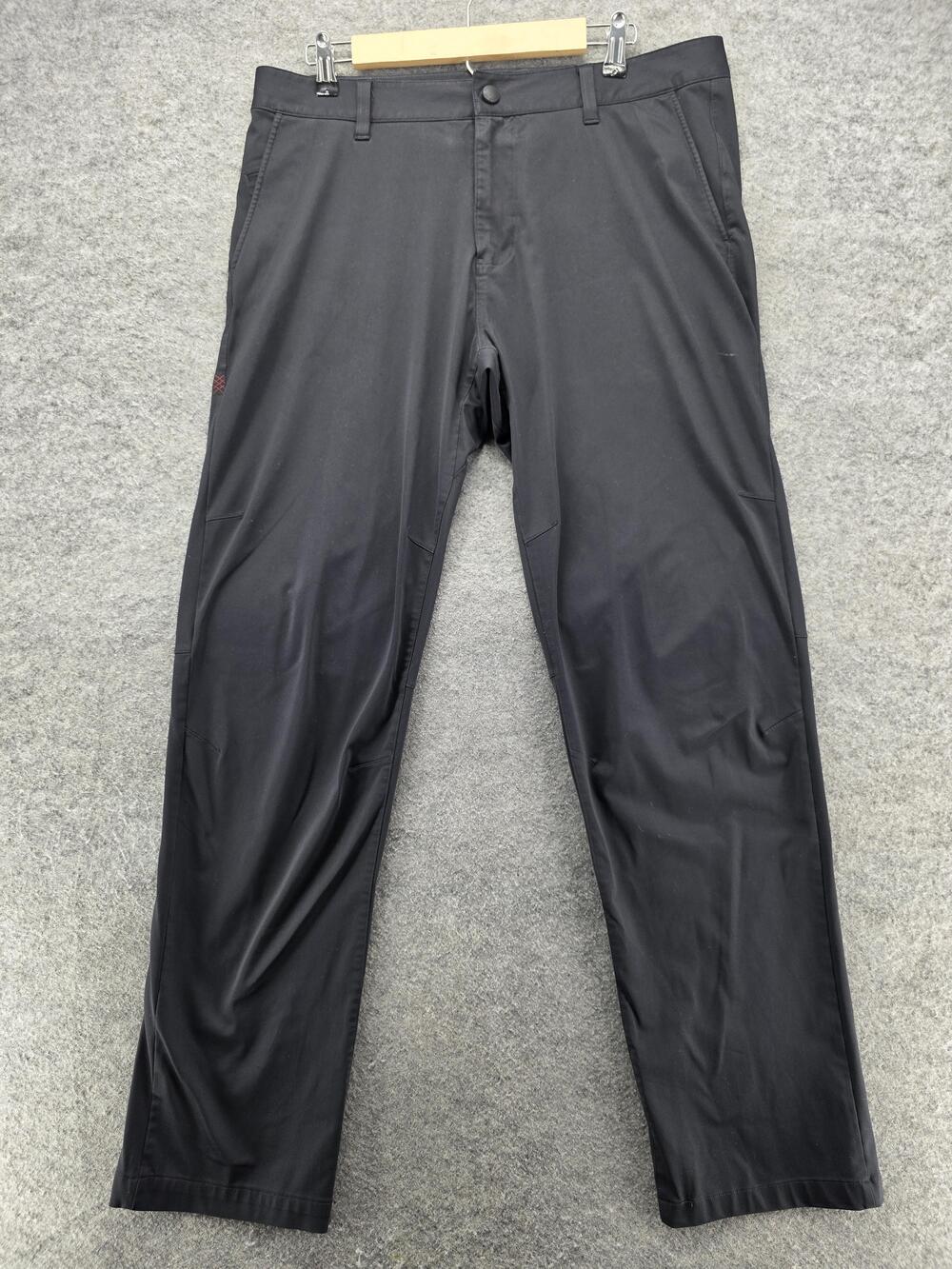 Rhone Commuter Pants Mens 34x32 Black Performance Dress Tech Travel COM-171